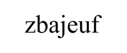 ZBAJEUF trademark
