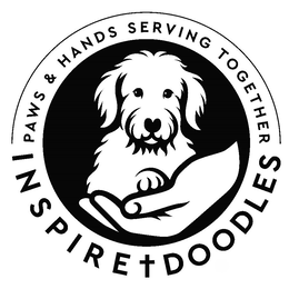 INSPIRE DOODLES PAWS & HANDS SERVING TOGETHER trademark
