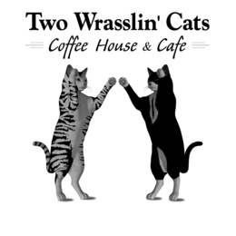 TWO WRASSLIN' CATS COFFEE HOUSE & CAFE trademark