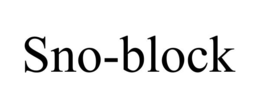 SNO-BLOCK trademark