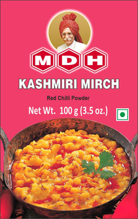 MDH KASHMIRI MIRCH RED CHILLI POWDER NET WT. 100 G (3.5 OZ.) trademark