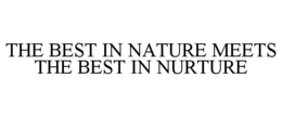THE BEST IN NATURE MEETS THE BEST IN NURTURE trademark