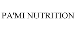 PA'MI NUTRITION trademark