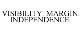 VISIBILITY. MARGIN. INDEPENDENCE. trademark