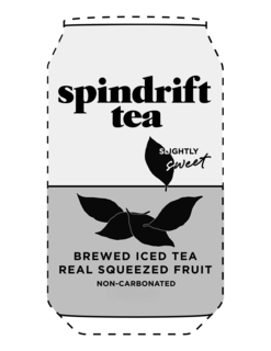 SPINDRIFT TEA BREWED ICED TEA REAL SQUEEZED FRUIT NON-CARBONATED SLIGHTLY SWEET trademark