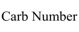 CARB NUMBER trademark