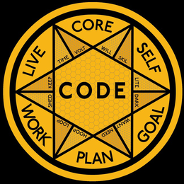 SHED KEEP TIME VOLT WILL SKIL LITE DARK WANT NEED HOOP LOOP LIVE CORE SELF WORK PLAN GOAL trademark