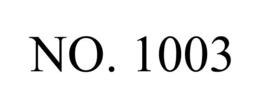 NO. 1003 trademark
