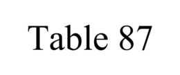 TABLE 87 trademark