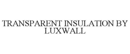 TRANSPARENT INSULATION BY LUXWALL trademark