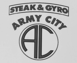 STEAK & GYRO ARMY CITY AC trademark