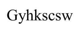 GYHKSCSW trademark