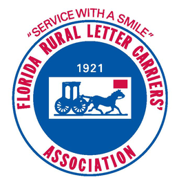 "SERVICE RURAL WITH A SMILE" FLORIDA RURAL LETTER CARRIERS' ASSOCIATION 1921 trademark
