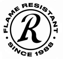 R FLAME RESISTANT · SINCE 1988 · trademark