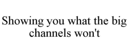 SHOWING YOU WHAT THE BIG CHANNELS WON'T trademark