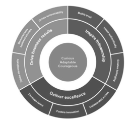 CURIOUS ADAPTABLE COURAGEOUS DRIVE BUSINESS RESULTS INSPIRE FOLLOWERSHIP DELIVER EXCELLENCE THINKS STRATEGICALLY DEMONSTRATES BUSINESS ACUMEN DRIVES ACCOUNTABILITY BUILDS TRUST LEADS AUTHENTICALLY CREATES BELONGING COLLABORATES ACROSS FOSTERS INNOVATION DEVELOPS TALENT trademark