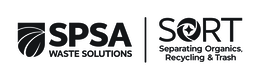 SPSA WASTE SOLUTIONS SORT SEPARATING ORGANICS, RECYCLING & TRASH trademark