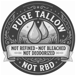 PURE TALLOW NOT REFINED · NOT BLEACHED NOT DEODORIZED NOT RBD trademark