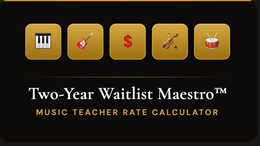 TWO-YEAR WAITLIST MAESTRO TM MUSIC TEACHER RATE CALCULATOR trademark