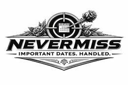 NEVERMISS IMPORTANT DATES. HANDLED. trademark