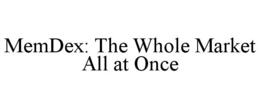 MEMDEX: THE WHOLE MARKET ALL AT ONCE trademark