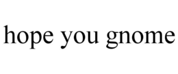 HOPE YOU GNOME trademark