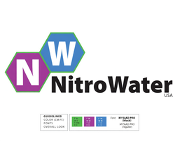 N W NITROWATER USA GUIDELINES COLOR (CM FE) FONTS OVERALL LOOK T M W R T AIN E E F M W M T E R E F M W M T E E E E FONT MY SILAD PRO (BLACK) MYSLAD PRO (REGUILER) trademark