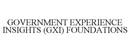 GOVERNMENT EXPERIENCE INSIGHTS (GXI) FOUNDATIONS trademark