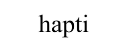 HAPTI trademark