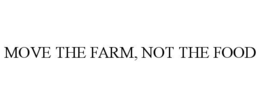MOVE THE FARM, NOT THE FOOD trademark