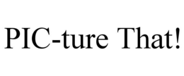 PIC-TURE THAT! trademark