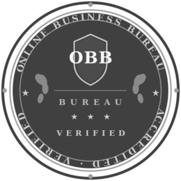 ONLINE BUSINESS BUREAU OBB BUREAU VERIFIED · ACCREDITED VERIFIED trademark