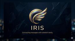IRIS CONNECTING MESSAGES WITH CELESTIAL CLARITY. trademark