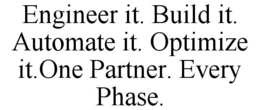 ENGINEER IT. BUILD IT. AUTOMATE IT. OPTIMIZE IT.ONE PARTNER. EVERY PHASE. trademark
