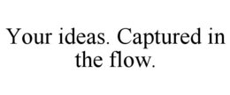 YOUR IDEAS. CAPTURED IN THE FLOW. trademark