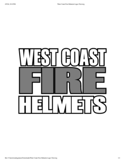 WEST COAST FIRE HELMETS trademark