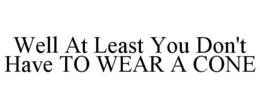 WELL AT LEAST YOU DON'T HAVE TO WEAR A CONE trademark