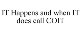 IT HAPPENS AND WHEN IT DOES CALL COIT trademark