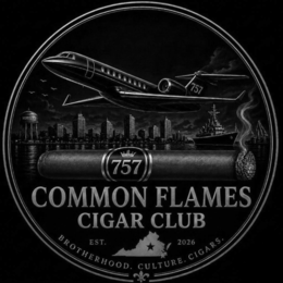 NORFOLK 757 (757) COMMON FLAMES CIGAR CLUB EST. 2026 BROTHERHOOD. CULTURE. CIGARS. trademark