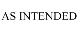AS INTENDED trademark