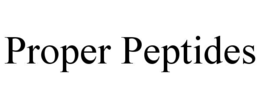 PROPER PEPTIDES trademark