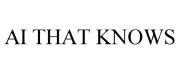 AI THAT KNOWS trademark