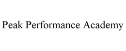 PEAK PERFORMANCE ACADEMY trademark