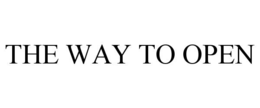 THE WAY TO OPEN trademark