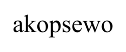 AKOPSEWO trademark