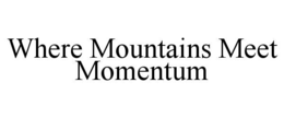 WHERE MOUNTAINS MEET MOMENTUM trademark