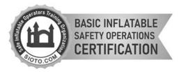 SAFE INFLATABLE OPERATORS TRAINING ORGANIZATION SIOTO.COM BASIC INFLATABLE SAFETY OPERATIONS CERTIFICATION trademark