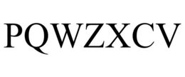 PQWZXCV trademark