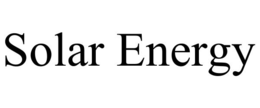 SOLAR ENERGY trademark