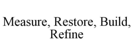 MEASURE, RESTORE, BUILD, REFINE trademark